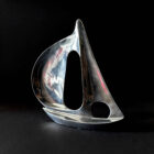 Polished Aluminum Sailboat Sculpture