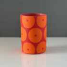 Cedeño-square-dots-red-vase