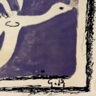 Braque White Bird on Blue 1958 Original-1