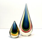 Sommerso Blown Glass Teardrop 7 inches