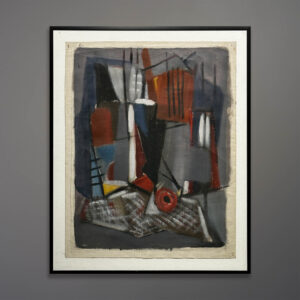 Original 1960s Cubist Still Life Painting