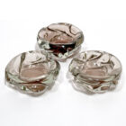 Murano Ashtray Trio Set Original Label-2