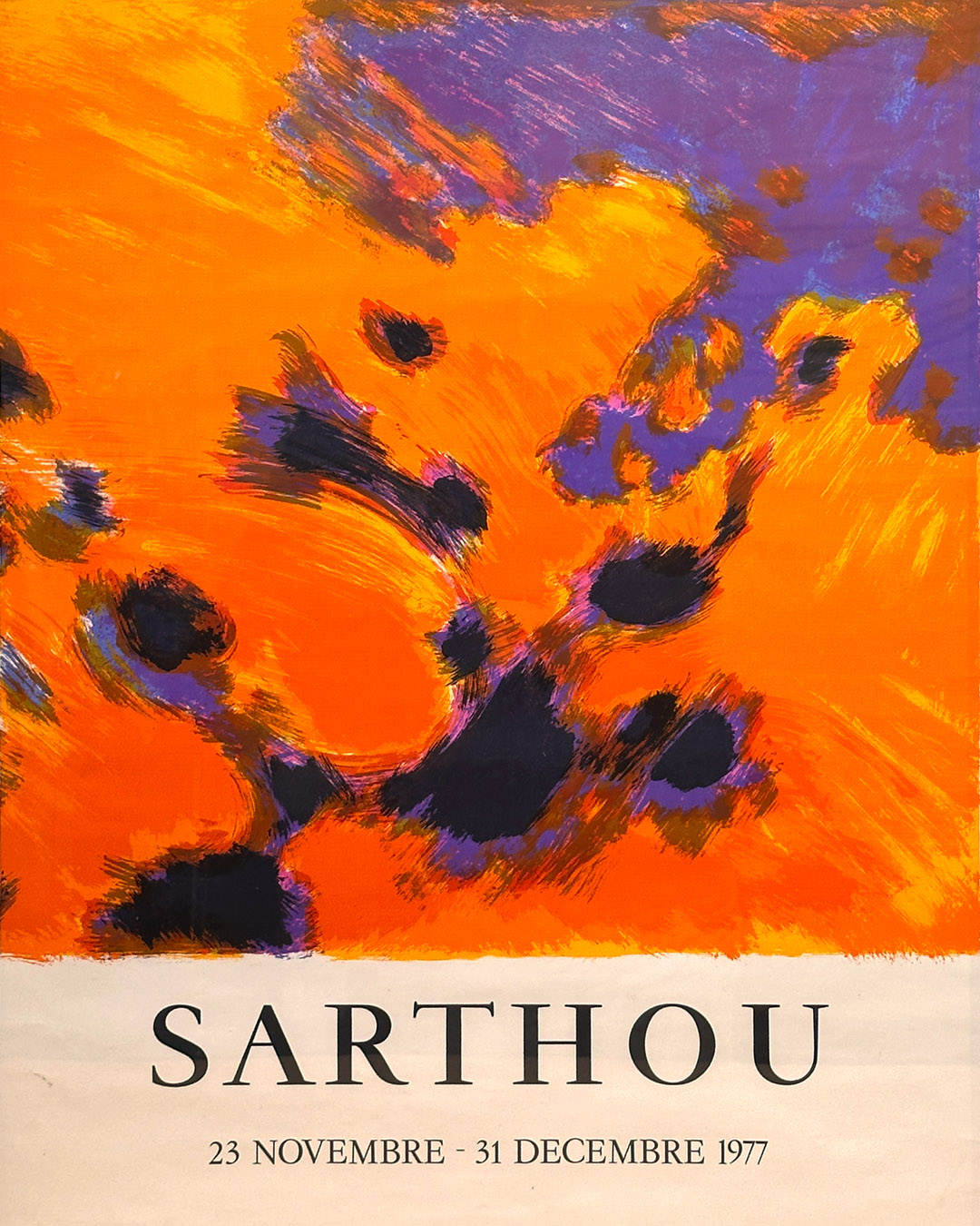 Sarthou 1977 Galerie Guiot Poster 22 x 30-3