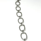 Sterling Diamond Oval Links Bracelet-1