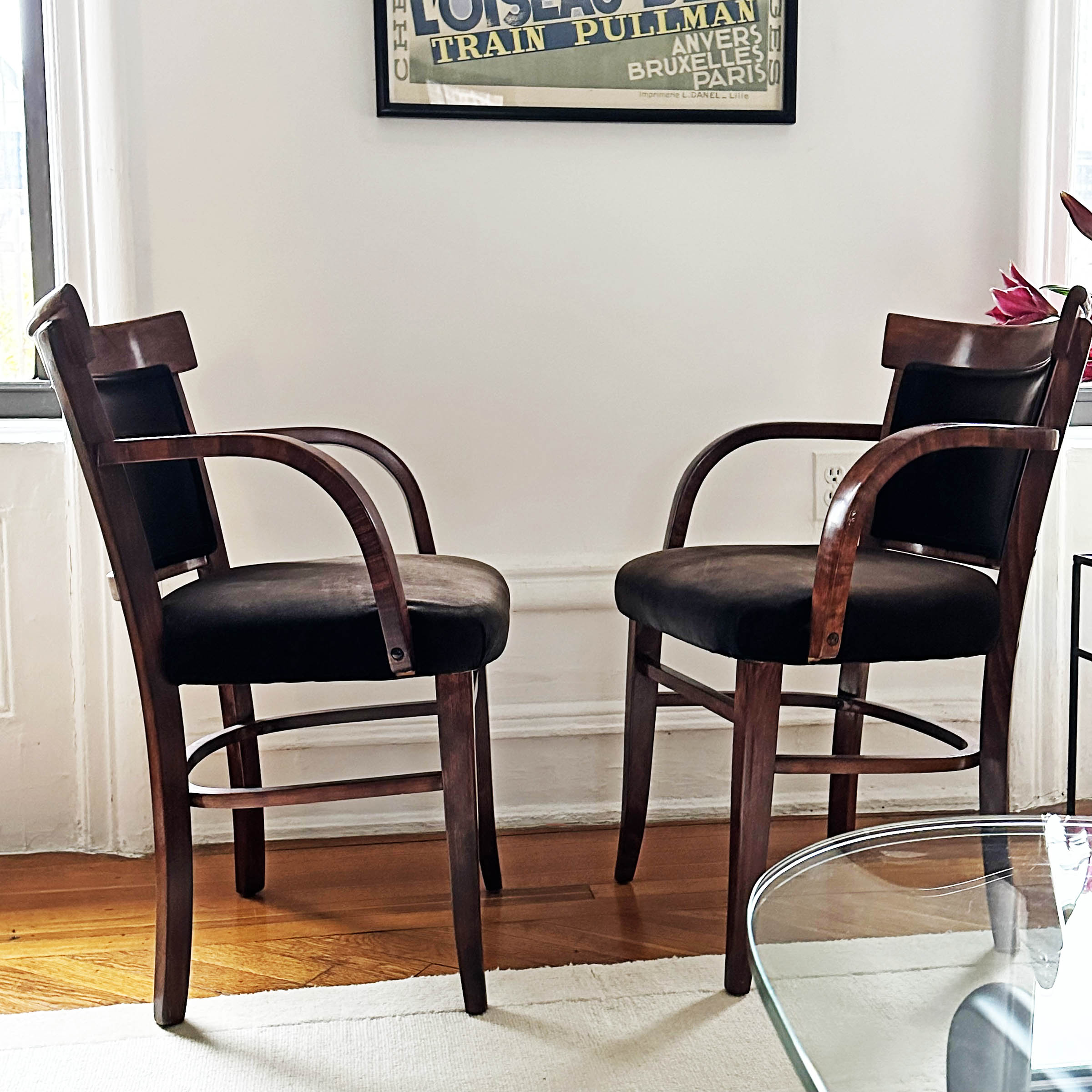 Depression Modern Art Deco Side Chairs (Pair)