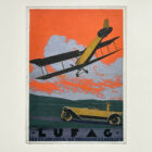 Airplane c. 1915 Ad Original Gouache 21x28-3