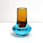 Tri-color Sommerso Art Glass Bud Vase