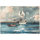 Sailing Oil Painting 1967 Signed May 30×26-2