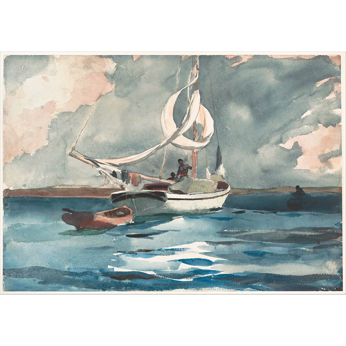 Sailing Oil Painting 1967 Signed May 30×26-2