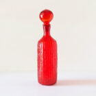 Blenko Red Ball Stopper Decanter