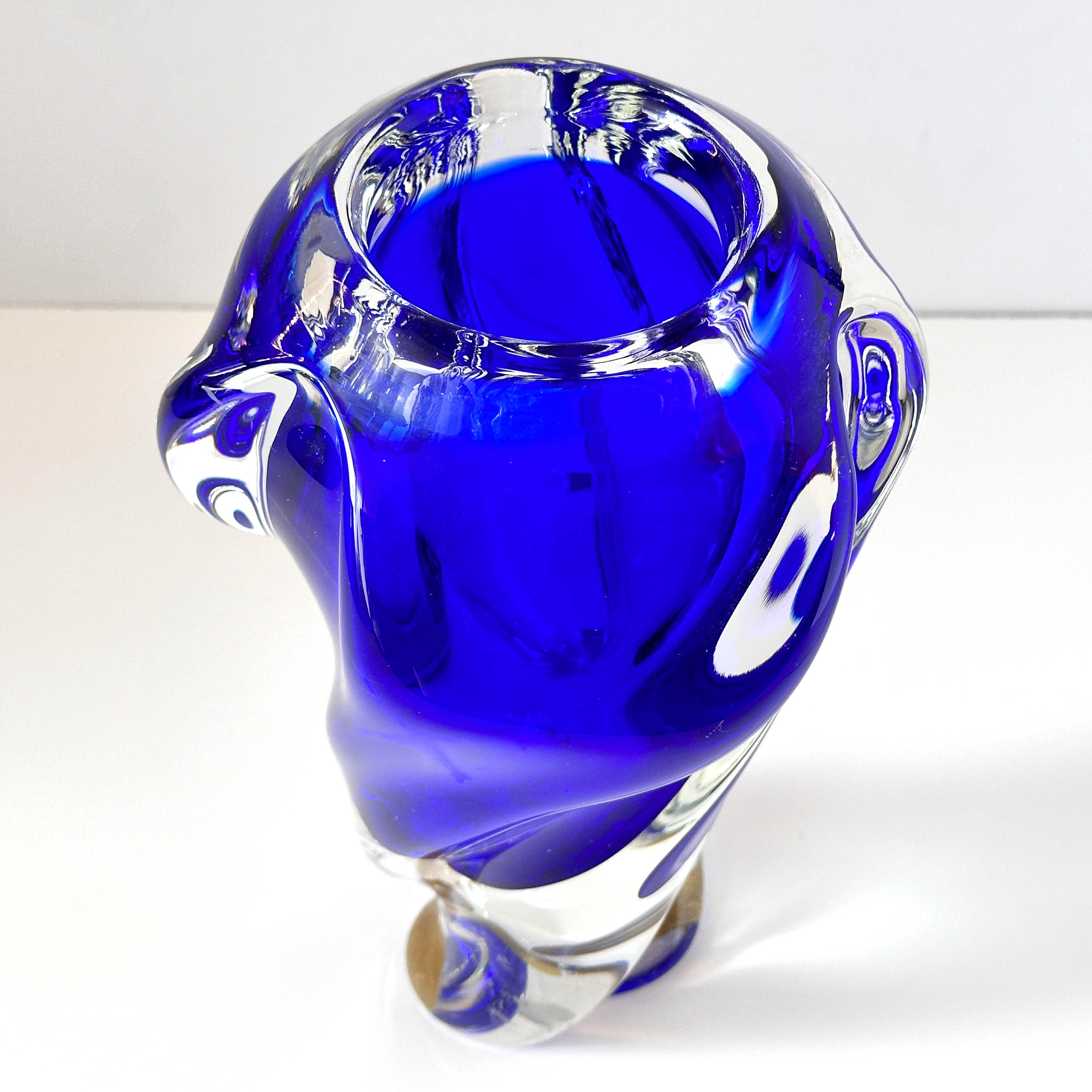 Czech Art Glass Sculpture Vase-1