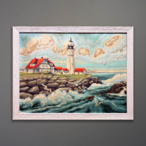 Vintage Paint By Number Lighthouse 27 x 21