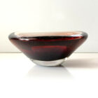 Heavy Ombre Red Art Glass Bowl-2