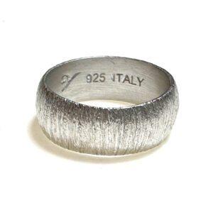 Italian Sterling Ring Florentined Design