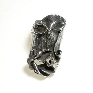 Large Brutalist Sterling 1960s Ring