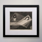 Christian d'Espic 1954 Cubist Etching 14 x 12