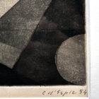 Christian d'Espic 1954 Cubist Etching 14 x 12