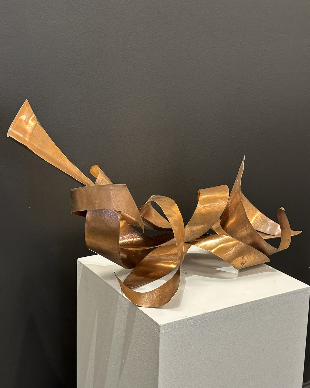 Bob Berks Copper Kinentic Sculpture 22 x 9