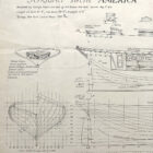 America Schooner Yacht Model Drawing 32 x 22