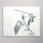 Bob Berks Original 1962 Graphite Drawing 13 x 16-7