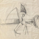 Bob Berks Original 1962 Graphite Drawing Series 18 x 21-8