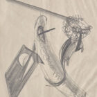 Bob Berks Original 1962 Graphite Drawing Series 18 x 21-8