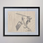 Bob Berks Original 1962 Graphite Drawing Series 18 x 21-8