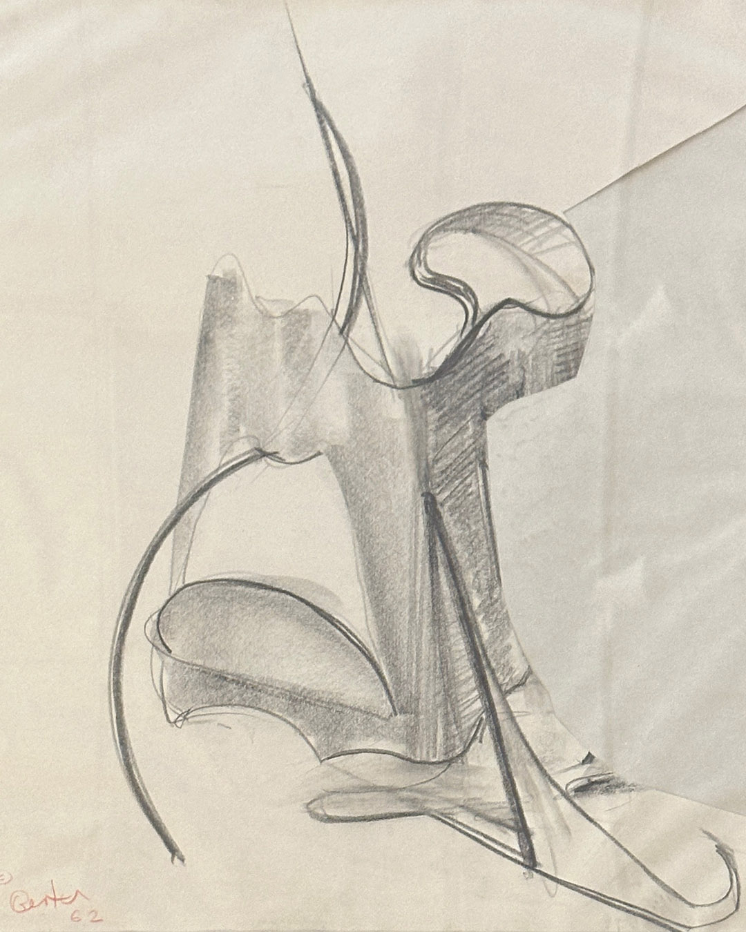 Bob Berks Original 1962 Graphite Drawing Series 18 x 21-8