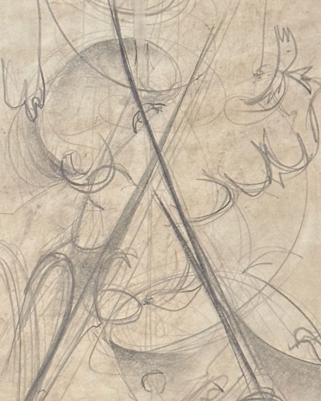 Bob Berks Original 1962 Graphite Drawing Series 18 x 21-8