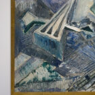 Original 1956 Cubist Painting Guitar Wesley Lea- 1