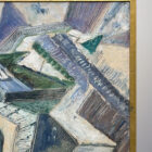 Original 1956 Cubist Painting Guitar Wesley Lea- 1