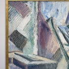 Original 1956 Cubist Painting Guitar Wesley Lea- 1