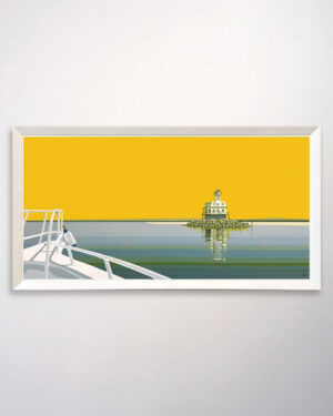 Aron Original Bug Lighthouse Print Yellow 44 x 24