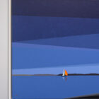 Aron Original Painting Red Sail Red Sky Three 50 x 26