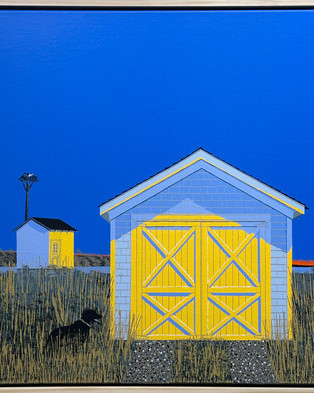 Aron Original Painting Boat Shed 26 x 26
