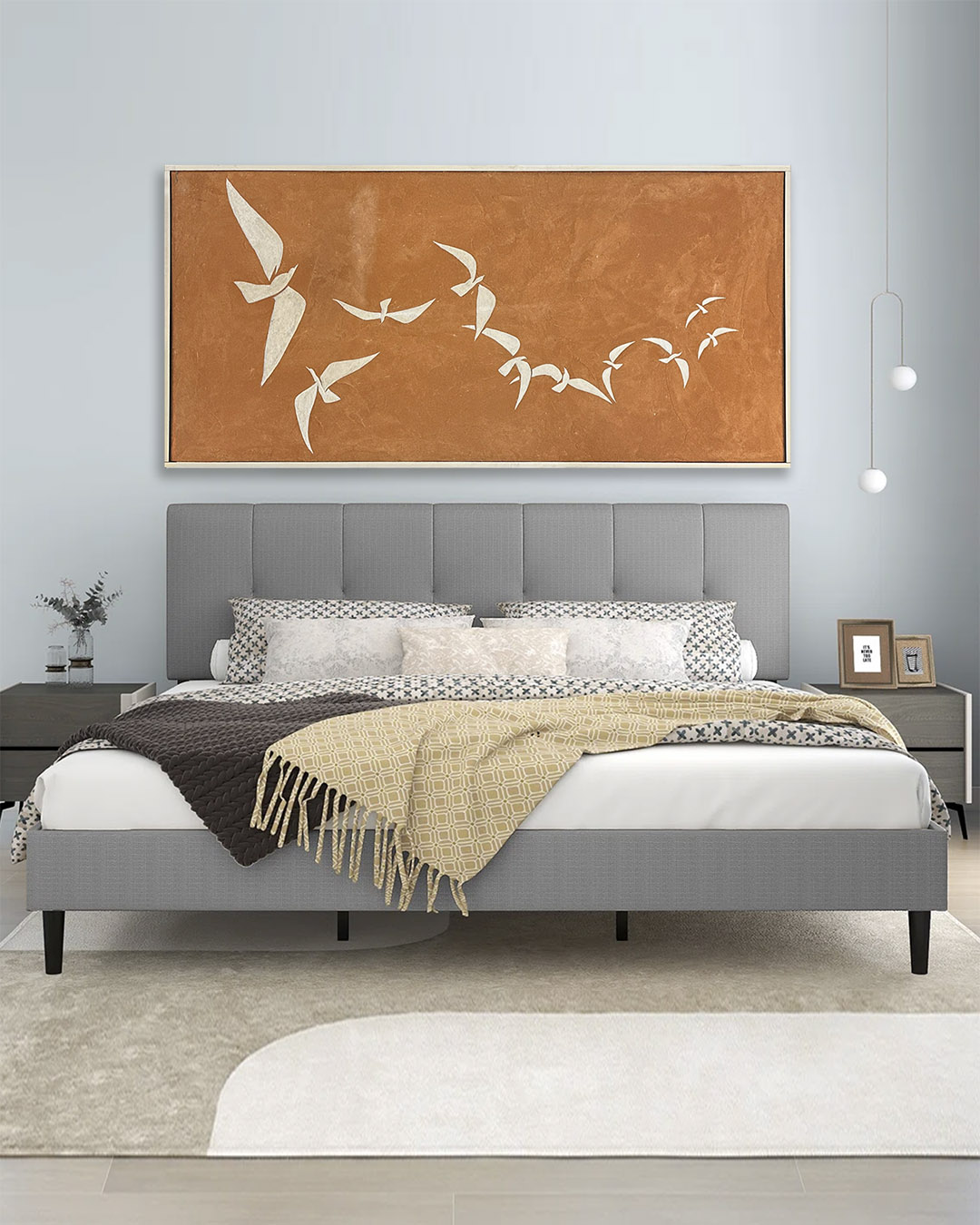 25-134-Original-Artwork-John-Kaufmann-Birds-in-Flight-38-x-80