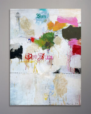 American School Original 1965 AbEx Painting 51 x 36-1