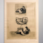 Original Aquatint Engraving Figures 20 x 26