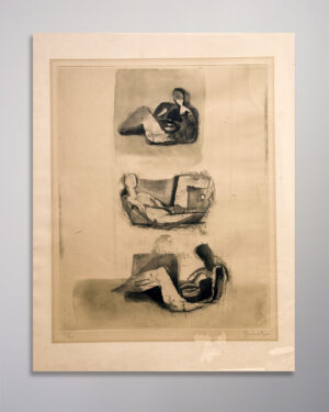 Original Aquatint Engraving Figures 20 x 26