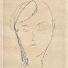 Vintage Original Modigliani Etching Tete de Femme