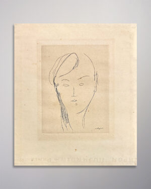Vintage Original Modigliani Etching Tete de Femme