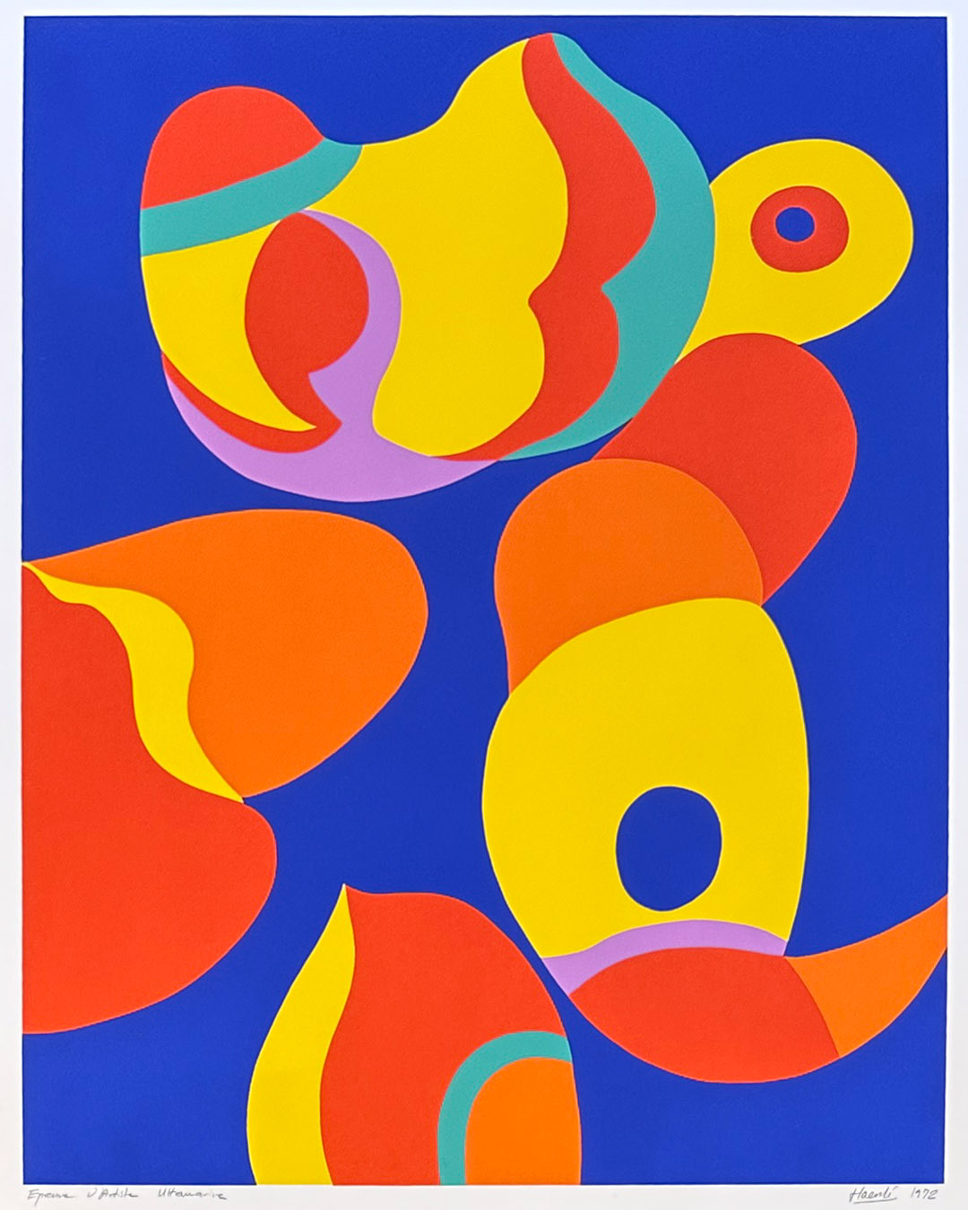 Jean-Marie Haessle 1972 Silkscreen Print 23 x 29-a