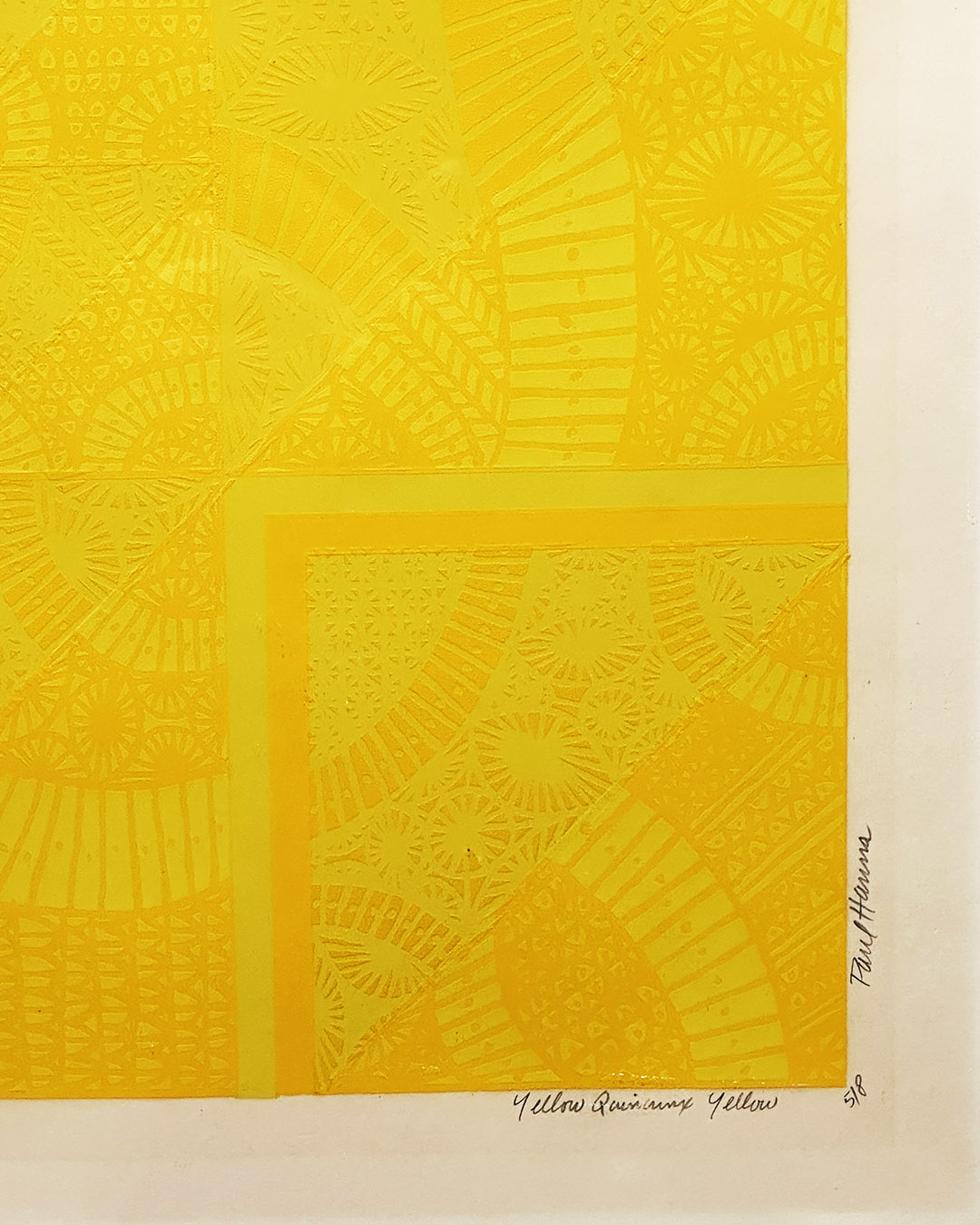 Vintage Monotype Signed Paul Hanna 42 x 42
