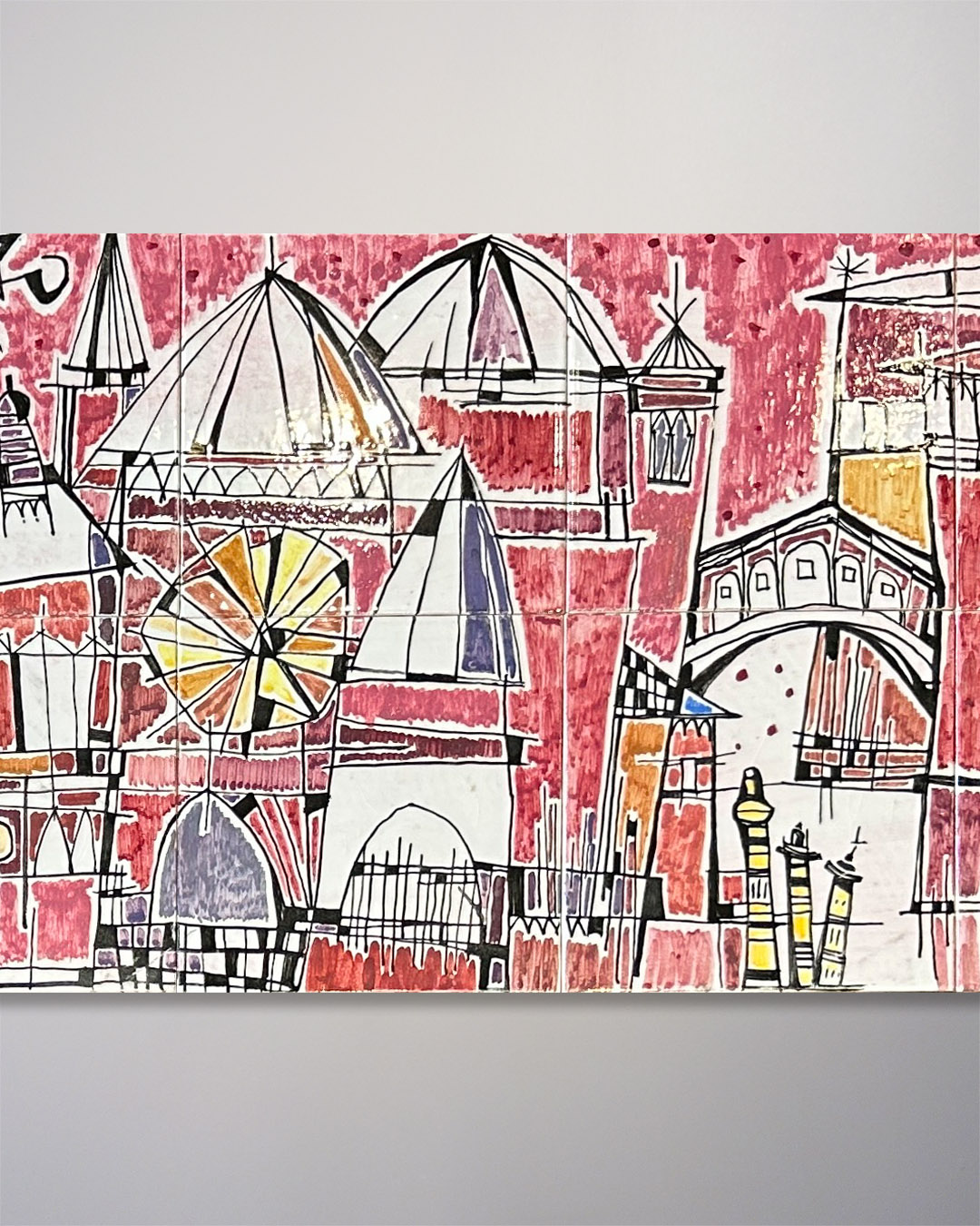 Elio Schiavon Mid-Century Ceramic Tiles 48x16-6