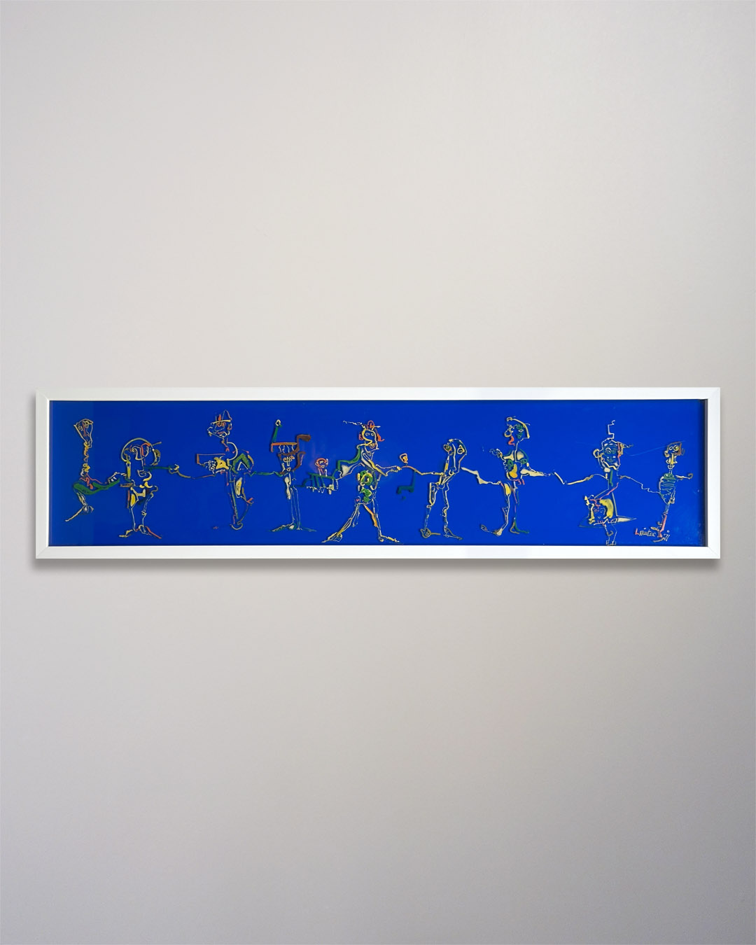 25-176 Lassiter 1971 Outsider Painting on Lucite 37 x 10-1 Lassiter 1971 Outsider Painting on Lucite 37 x 10