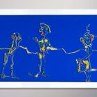 Lassiter 1971 Outsider Painting on Lucite 37 x 10