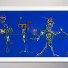 Lassiter 1971 Outsider Painting on Lucite 37 x 10