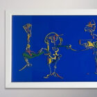 Lassiter 1971 Outsider Painting on Lucite 37 x 10