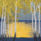 Aron Dering Harbor Shelter Island Print 42 x 24