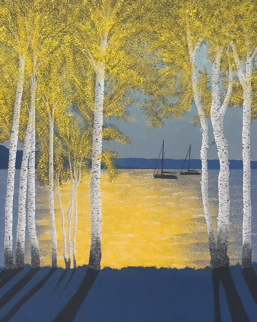 Aron Dering Harbor Shelter Island Print 42 x 24